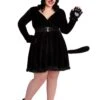 Plus Size Women's Black Cat Costume Dress 2 Plus Size Women's Black Cat Costume Dress -Halloween Costumes plus size womens black cat costume