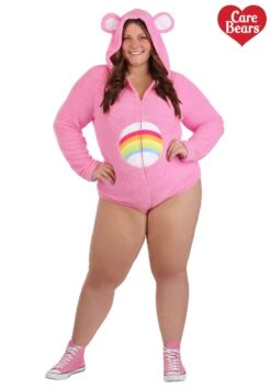 Plus Size Cheer Bear Romper Costume For Women