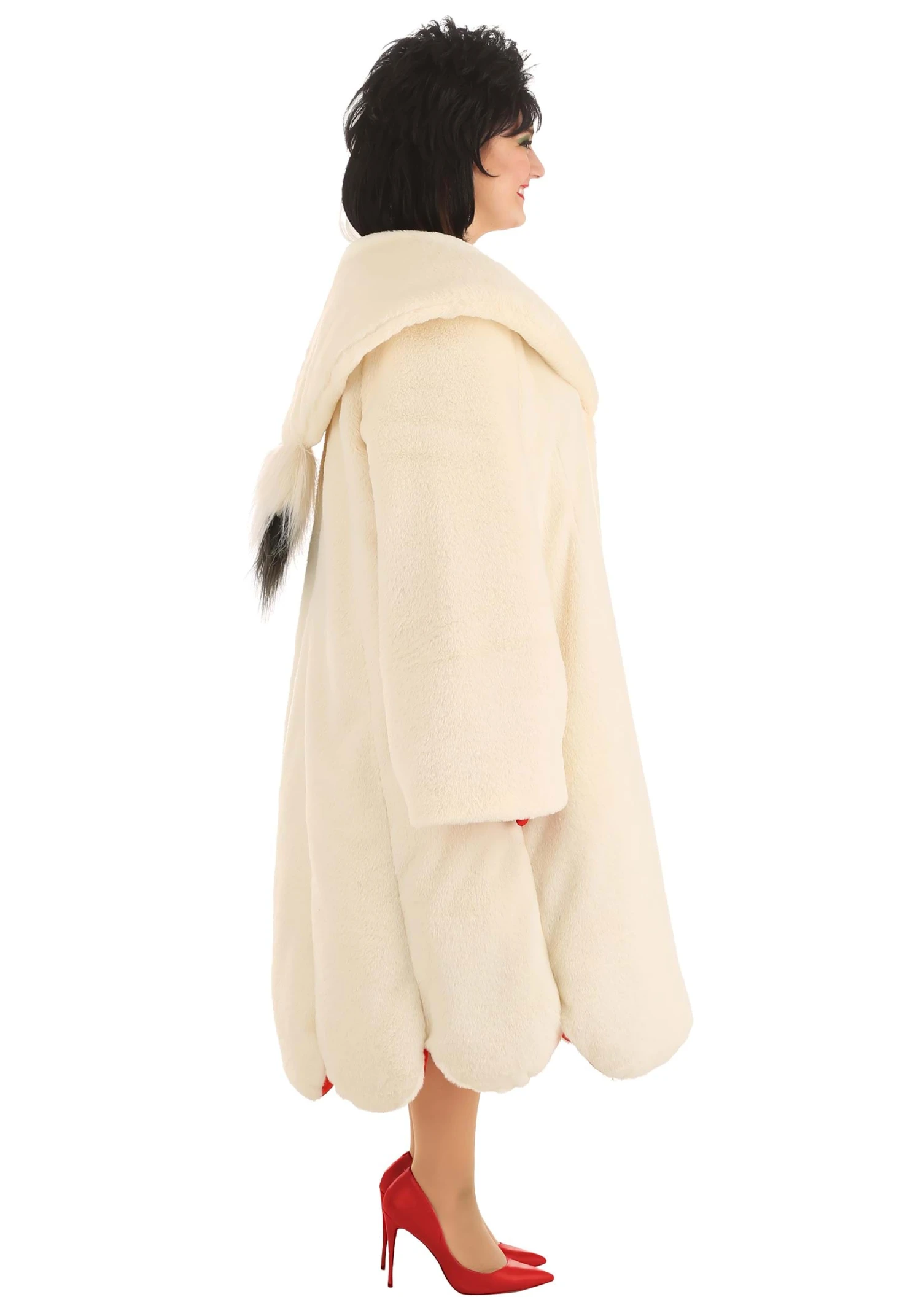 Cruella De Vil Coat Costume For Plus Size Women From Disney's 101 Dalmatians 10 Cruella De Vil Coat Costume For Plus Size Women From Disney's 101 Dalmatians - Image 8