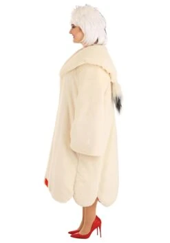 Cruella De Vil Coat Costume For Plus Size Women From Disney's 101 Dalmatians 21 Cruella De Vil Coat Costume For Plus Size Women From Disney's 101 Dalmatians -Halloween Costumes plus size womens deluxe cruella de vil costume alt 9