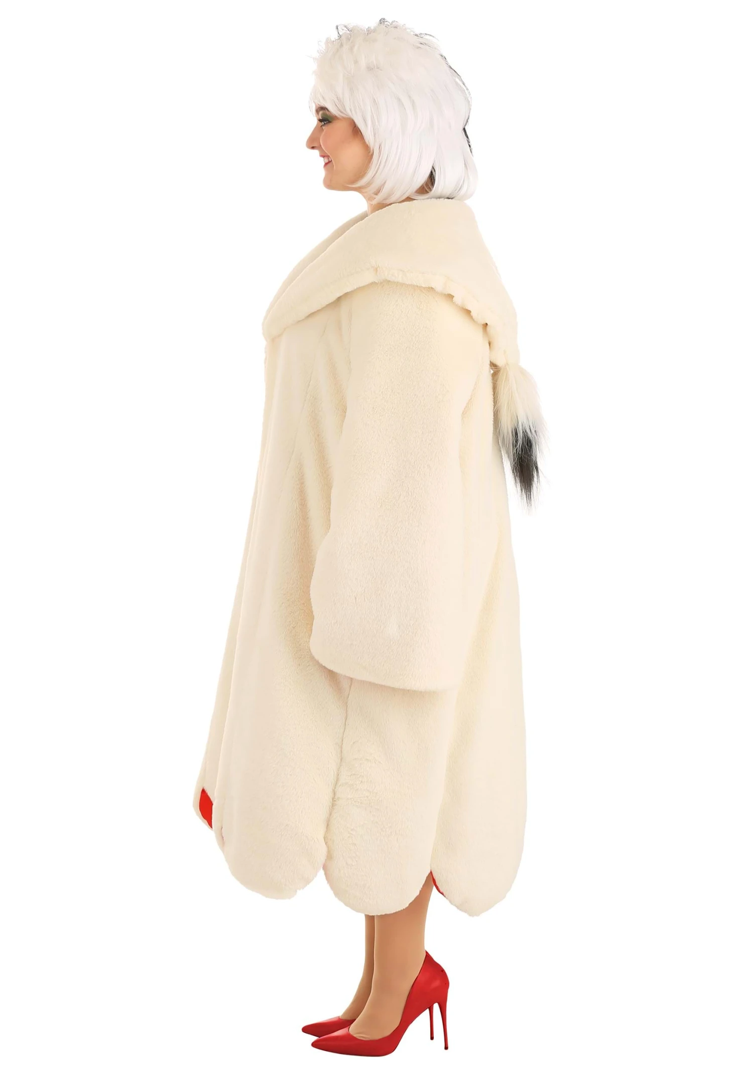 Cruella De Vil Coat Costume For Plus Size Women From Disney's 101 Dalmatians 9 Cruella De Vil Coat Costume For Plus Size Women From Disney's 101 Dalmatians - Image 7