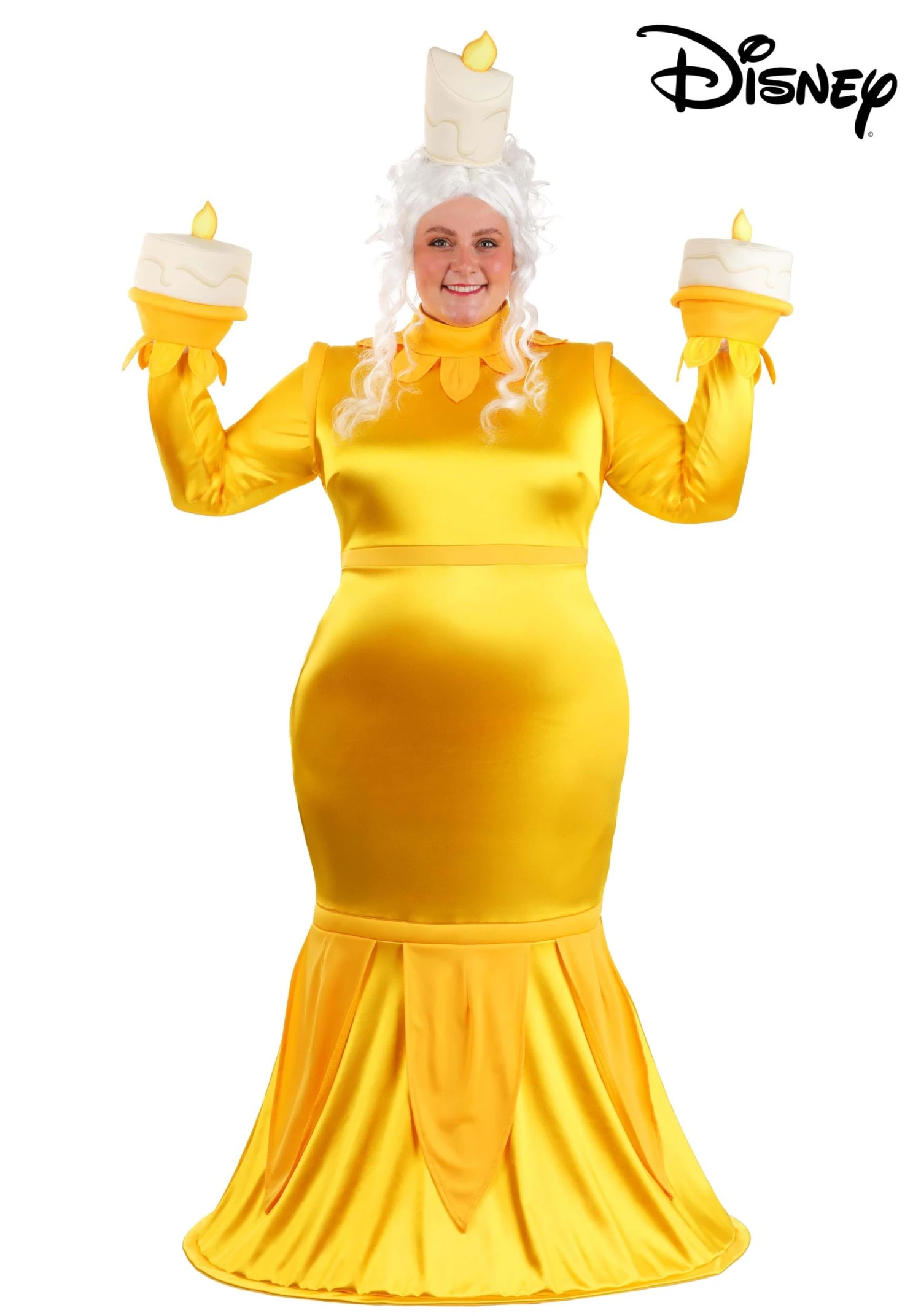 Plus Size Beauty And The Beast Women's Lumiere Costume 3 Plus Size Beauty And The Beast Women's Lumiere Costume
