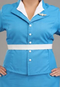 Plus Size Flight Attendant Women's Costume Dress -Halloween Costumes plus size womens flight crew costume alt 4