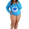 Plus Size Care Bears Grumpy Bear Women's Romper Costume -Halloween Costumes plus size womens grumpy bear romper costume
