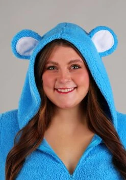 Plus Size Care Bears Grumpy Bear Women's Romper Costume 13 Plus Size Care Bears Grumpy Bear Women's Romper Costume -Halloween Costumes plus size womens grumpy bear romper costume alt 4