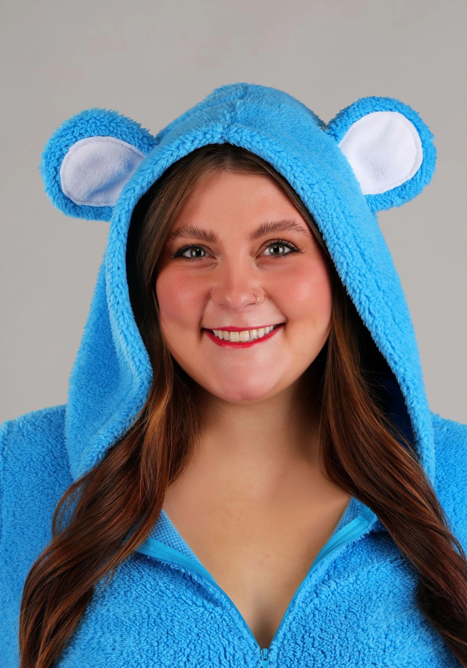 Plus Size Care Bears Grumpy Bear Women's Romper Costume 7 Plus Size Care Bears Grumpy Bear Women's Romper Costume - Image 5