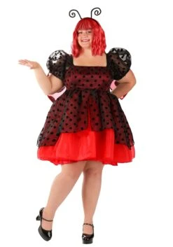 Women's Plus Size Flirty Ladybug Costume Dress
