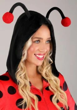 Plus Size Ladybug Costume Romper For Women 9 Plus Size Ladybug Costume Romper For Women -Halloween Costumes plus size womens ladybug costume romper alt 2