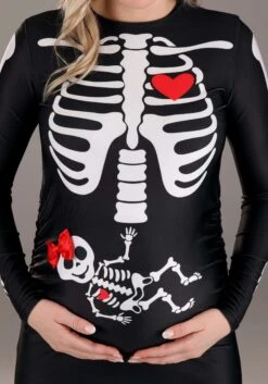 Plus Size Maternity Skeleton Costume For Women -Halloween Costumes plus size womens maternity skeleton costume 1