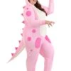 Plus Size Pink Dinosaur Onesie Costume For Women -Halloween Costumes plus size womens pink dinosaur onesie costume