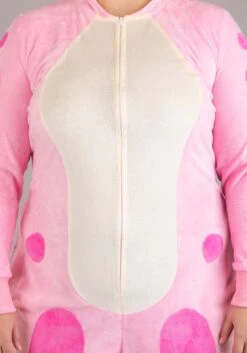 Plus Size Pink Dinosaur Onesie Costume For Women -Halloween Costumes plus size womens pink dinosaur onesie costume alt 5