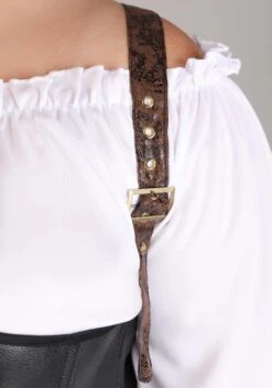 Women's Plus Size Skeleton Flag Rogue Pirate Costume 17 Women's Plus Size Skeleton Flag Rogue Pirate Costume -Halloween Costumes plus size womens pirate flag gypsy costume alt 3