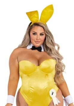 Roma Playboy Plus Size Women's Yellow Bunny Costume -Halloween Costumes plus size womens playboy yellow bunny costume