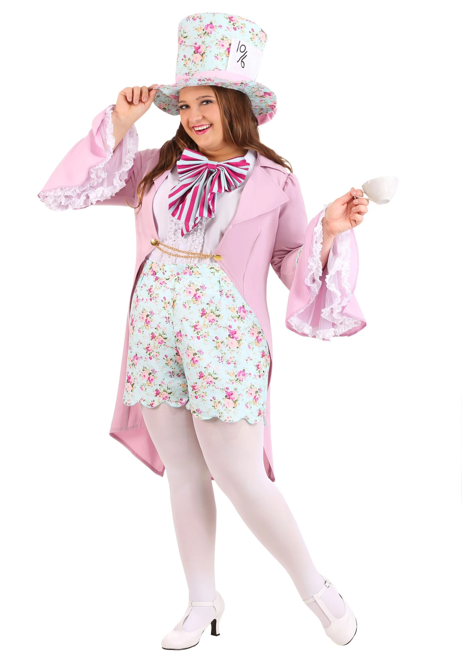 Plus Size Pretty Mad Hatter Costume For Women 3 Plus Size Pretty Mad Hatter Costume For Women