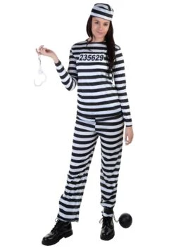 Women's Plus Size Prisoner Costume -Halloween Costumes plus size womens prisoner costume 2