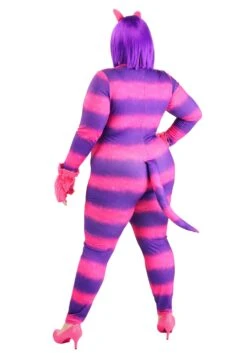 Plus Size Sexy Cheshire Cat Bodysuit Women's Costume -Halloween Costumes plus size womens sexy cheshire cat bodysuit alt 2