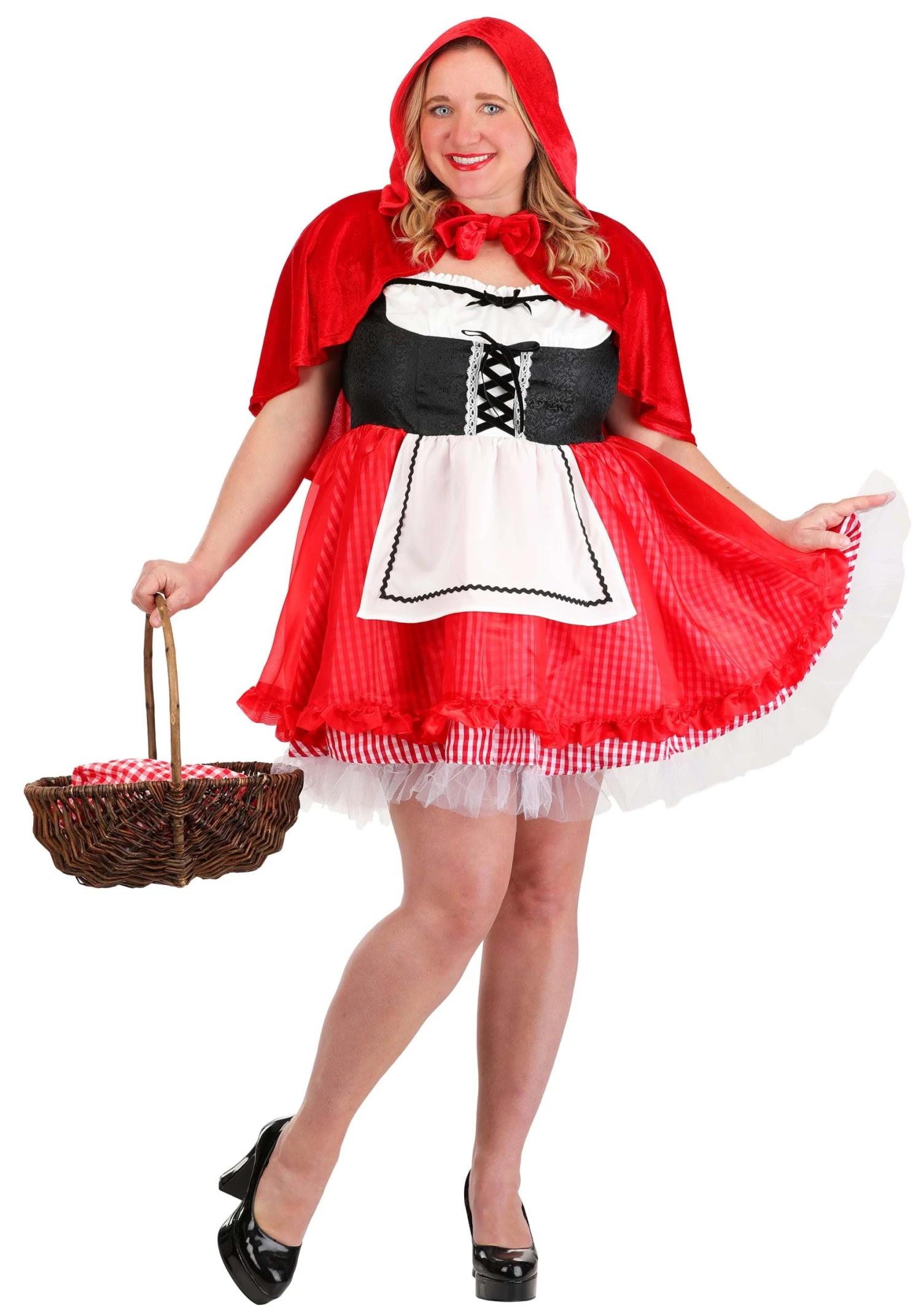 Plus Size Sexy Little Riding Hood Costume For Women 3 Plus Size Sexy Little Riding Hood Costume For Women