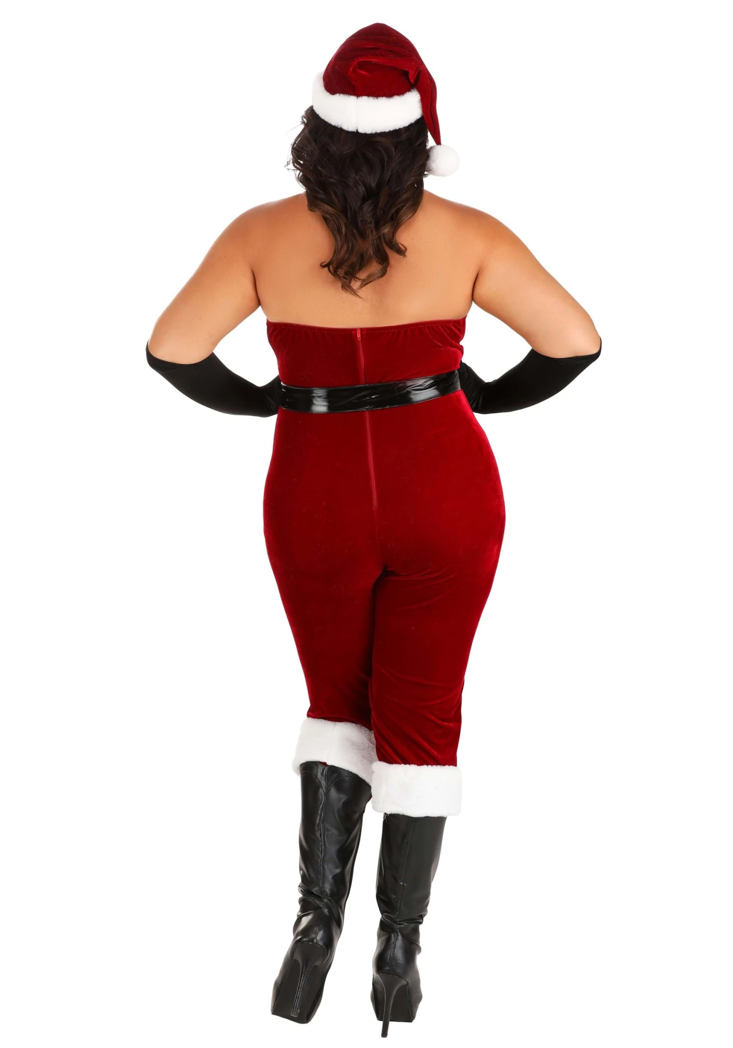 Plus Size Sexy Santa Bodysuit Costume For Women 5 Plus Size Sexy Santa Bodysuit Costume For Women - Image 3