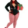 Women's Plus Size Sexy Santa Elf Costume 2 Women's Plus Size Sexy Santa Elf Costume -Halloween Costumes plus size womens sexy santa elf costume
