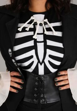 Plus Size Ladies Voodoo Skeleton Costume -Halloween Costumes plus size womens voodoo skeleton costume alt 2