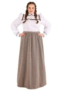 Plus Size Westward Pioneer Costume For Women
