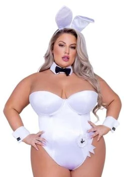 Roma Women's Playboy Plus Size White Bunny Costume 8 Roma Women's Playboy Plus Size White Bunny Costume -Halloween Costumes plus size womens white bunny costume