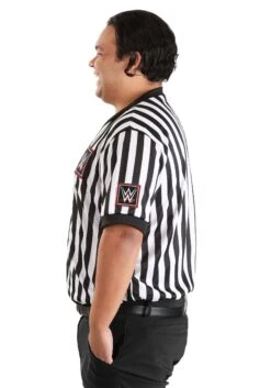 Men's Plus Size WWE Referee Shirt Costume -Halloween Costumes plus size wwe referee shirt costume alt 3