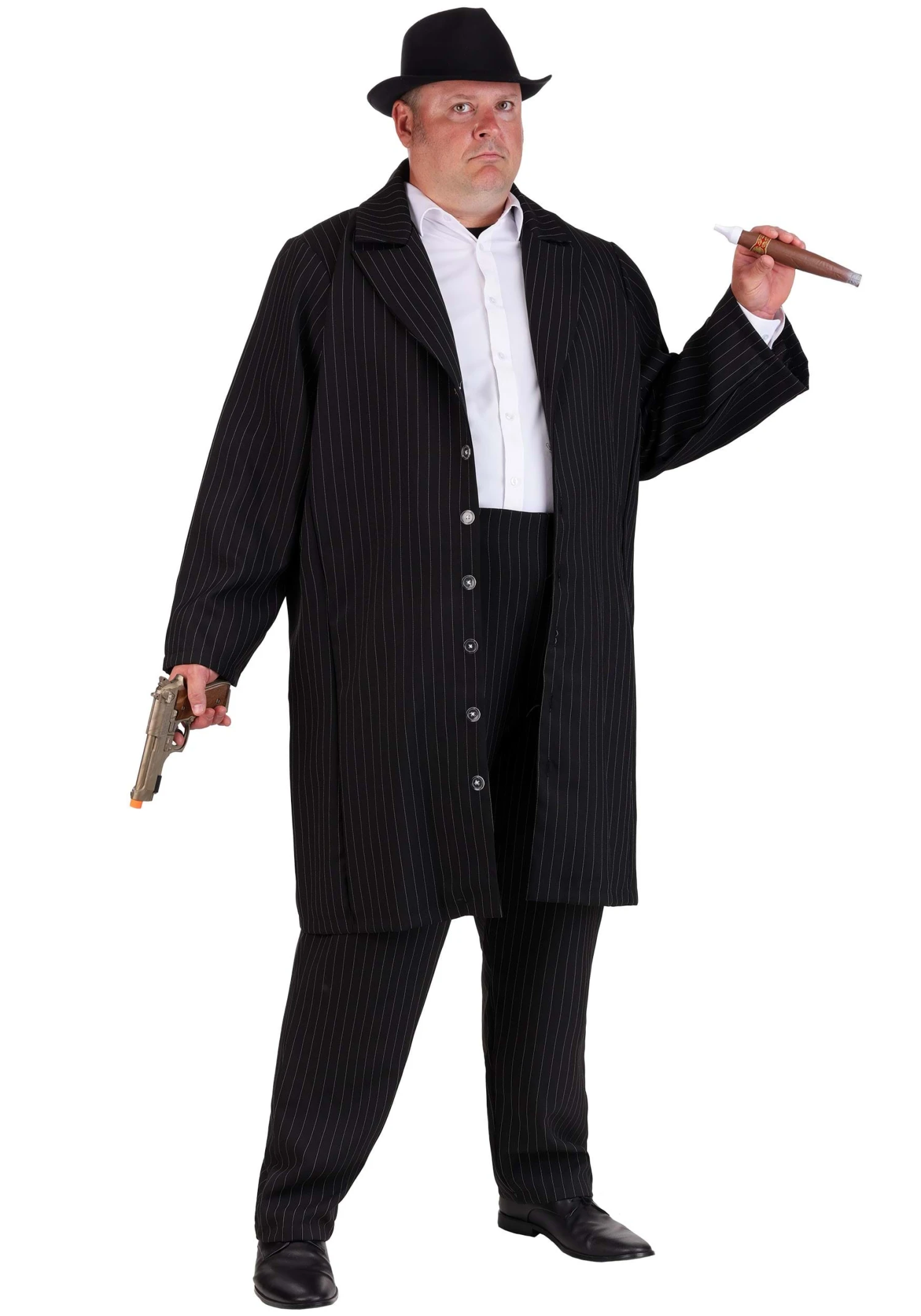 Plus Size Black Zoot Suit Costume For Men 3 Plus Size Black Zoot Suit Costume For Men