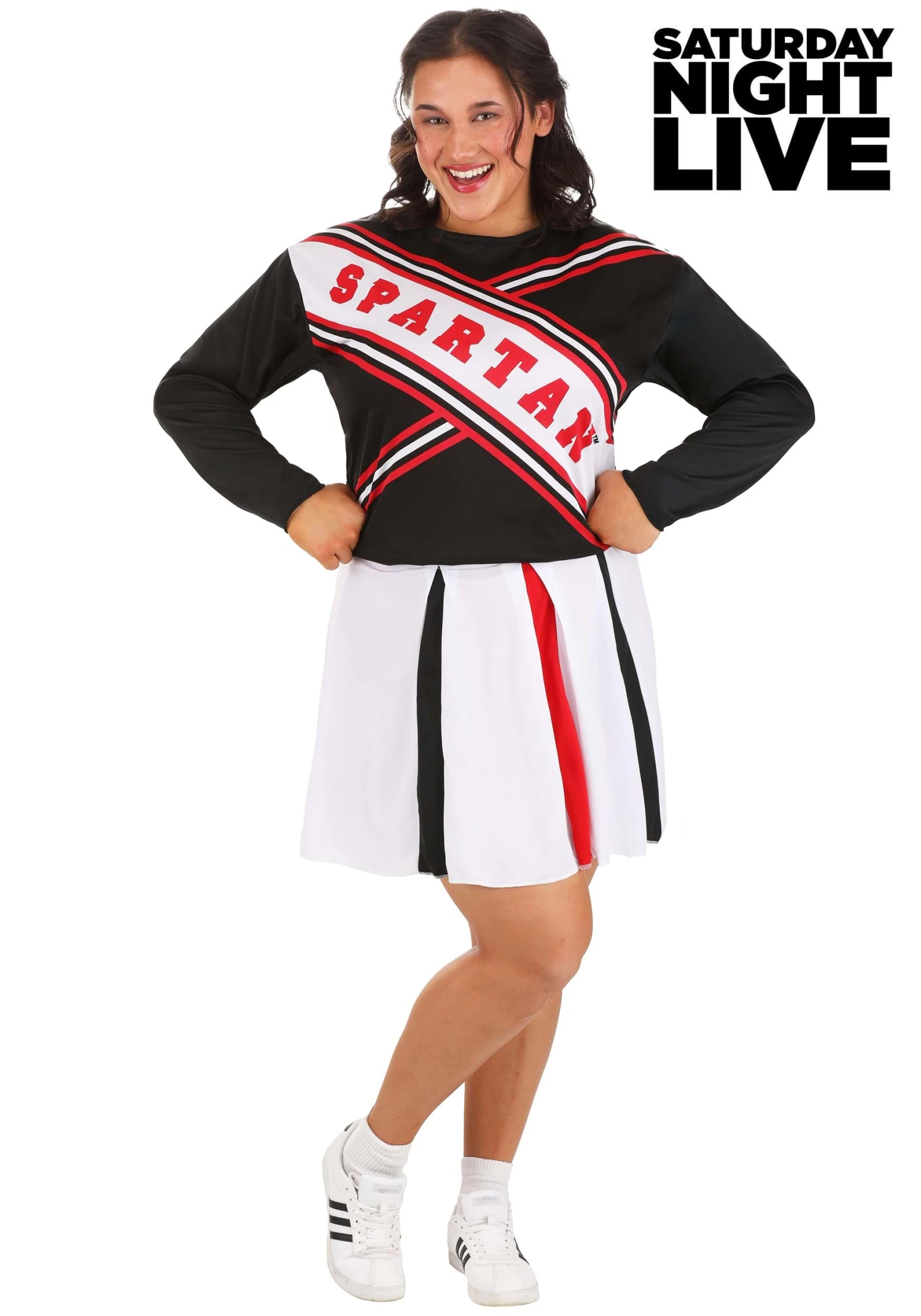 Women's Plus Size Saturday Night Live Spartan Female Cheerleader Costume 3 Women's Plus Size Saturday Night Live Spartan Female Cheerleader Costume