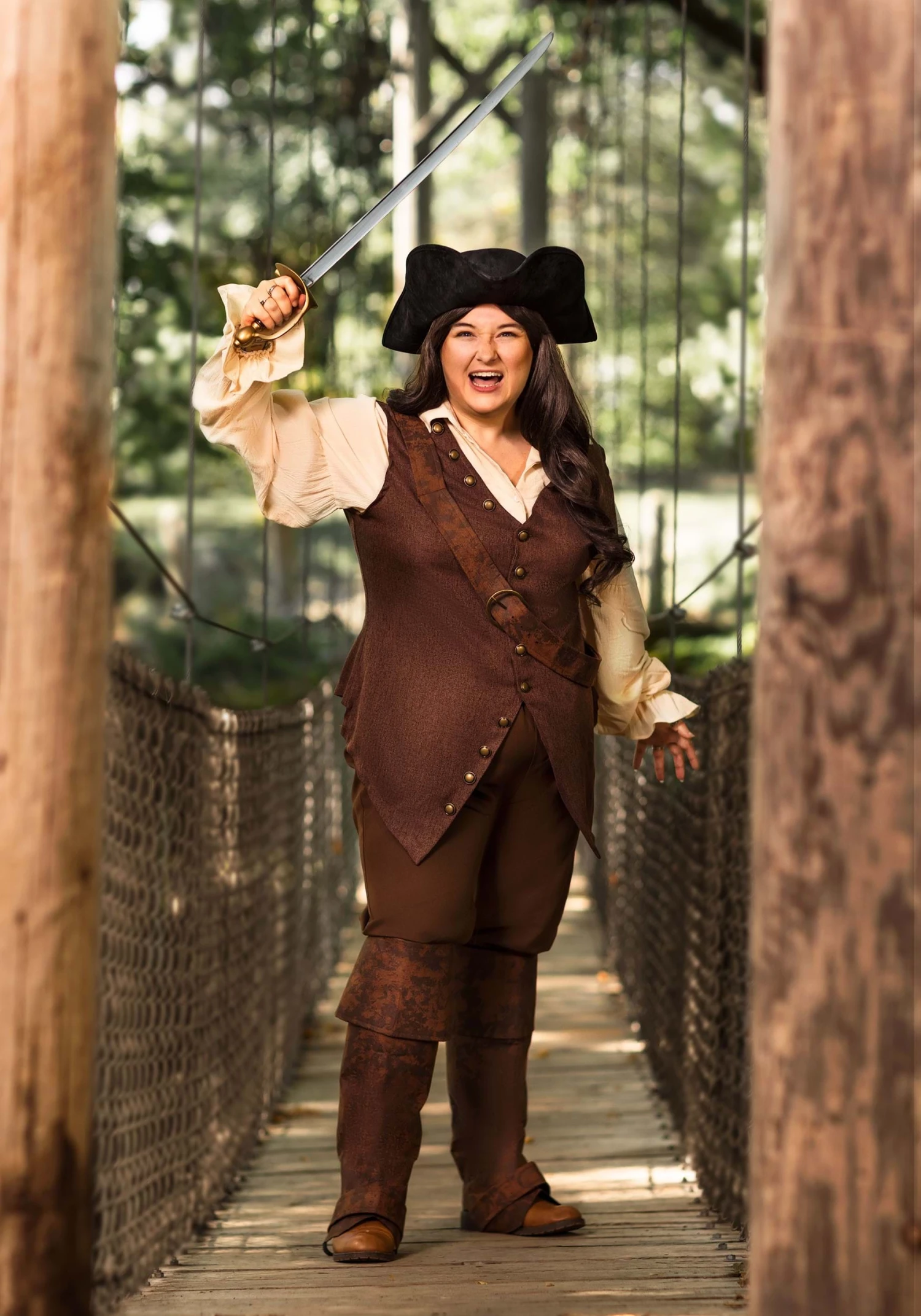 Women's Plus Size Disney Pirates Of The Caribbean Elizabeth Swann Costume 4 Women's Plus Size Disney Pirates Of The Caribbean Elizabeth Swann Costume - Image 2