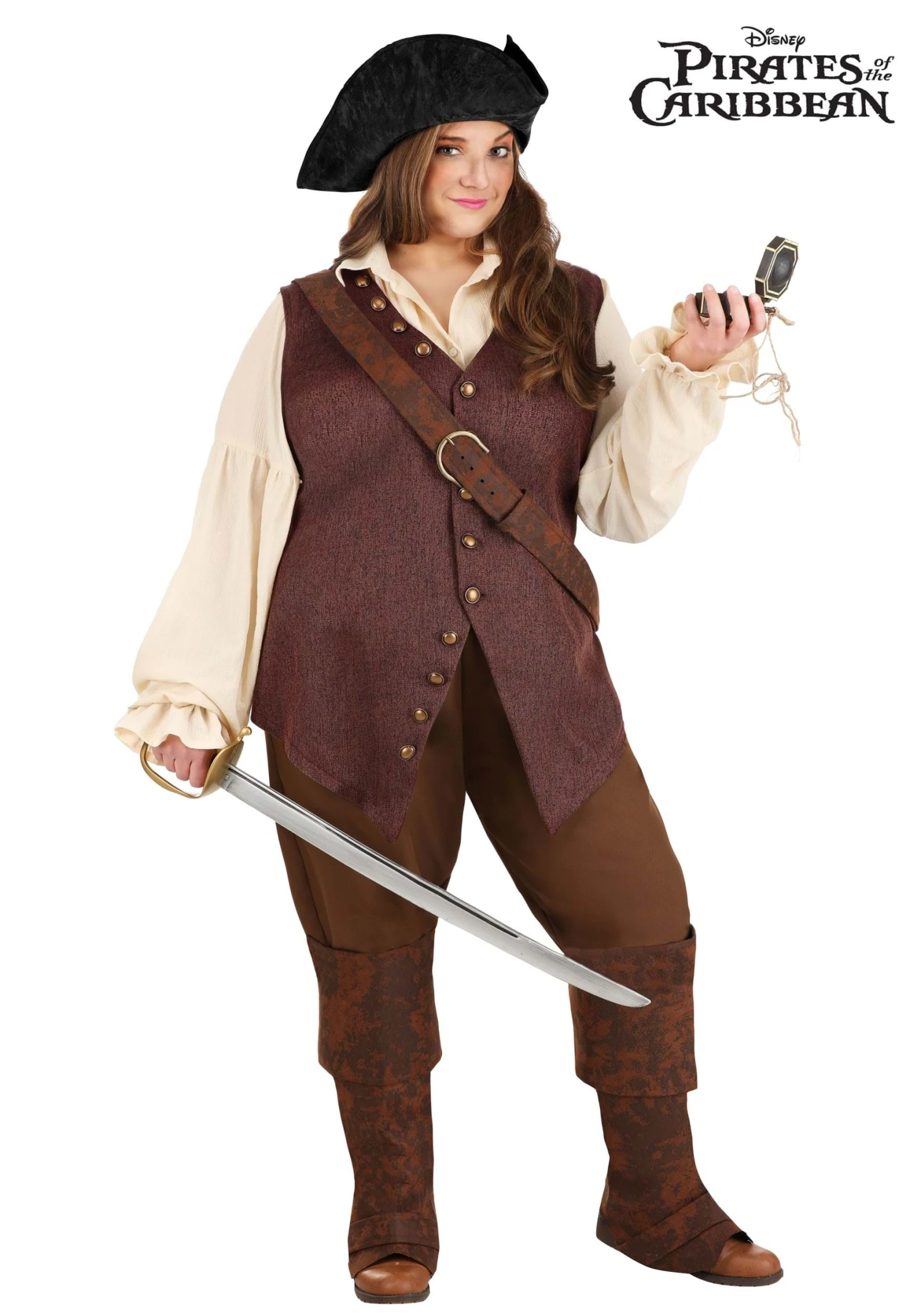 Women's Plus Size Disney Pirates Of The Caribbean Elizabeth Swann Costume 5 Women's Plus Size Disney Pirates Of The Caribbean Elizabeth Swann Costume - Image 3