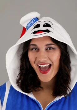 Plus Size Stay Puft Marshmallow Man Costume Onesie -Halloween Costumes plus stay puft marshmallow man costume onesie alt 1
