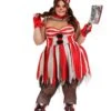 Plus Size Sinister Circus Clown Costume For Women 1 Plus Size Sinister Circus Clown Costume For Women -Halloween Costumes plus womens sinister circus clown costume