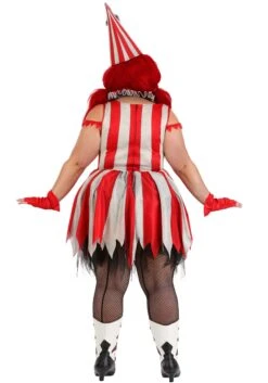 Plus Size Sinister Circus Clown Costume For Women -Halloween Costumes plus womens sinister circus clown costume alt 1