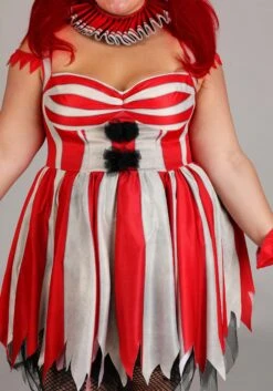 Plus Size Sinister Circus Clown Costume For Women -Halloween Costumes plus womens sinister circus clown costume alt 3