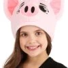 Pink Pig Costume Plush Hat 1 Pink Pig Costume Plush Hat -Halloween Costumes plush pig hat