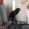 Poe's Raven Candle Stick Holder Halloween Decoration -Halloween Costumes poes raven candle stick holder