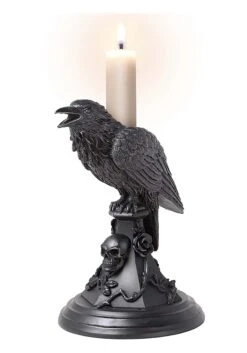 Poe's Raven Candle Stick Holder Halloween Decoration 9 Poe's Raven Candle Stick Holder Halloween Decoration -Halloween Costumes poes raven candle stick holder alt 3