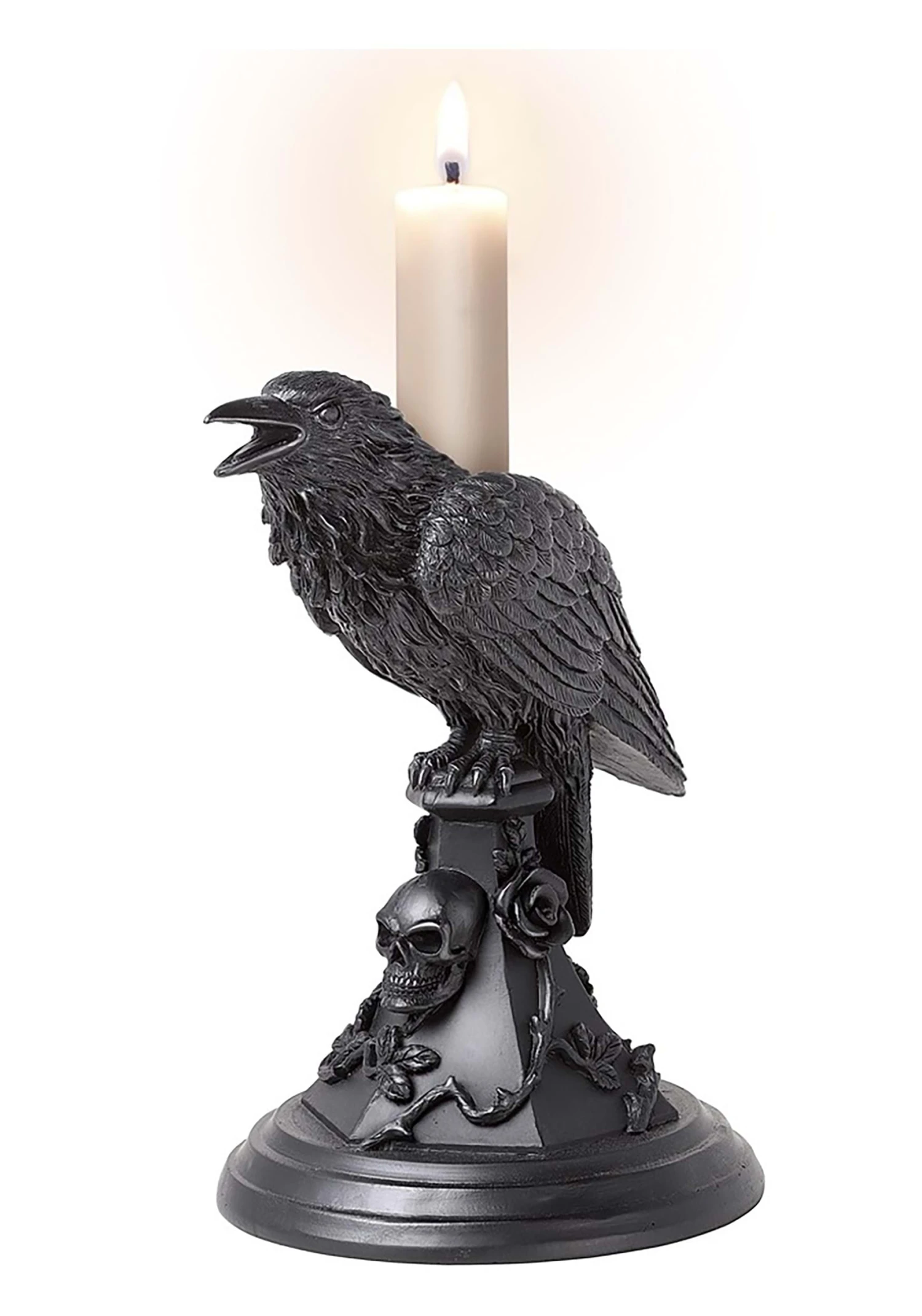 Poe's Raven Candle Stick Holder Halloween Decoration 6 Poe's Raven Candle Stick Holder Halloween Decoration - Image 4