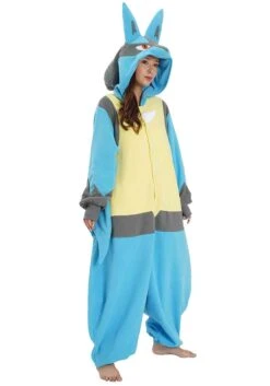 Pokemon Lucario Kigurumi Costume For Adults -Halloween Costumes pokemon adult lucario kigurumi alt 5