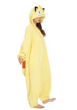 Pokemon Meowth Kigurumi Costume For Adults -Halloween Costumes pokemon meowth adult kigurumi alt 2
