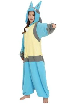 Plus Size Pokemon Lucario Kigurumi Costume For Adults -Halloween Costumes pokemon plus size adult lucario kigurumi alt 2