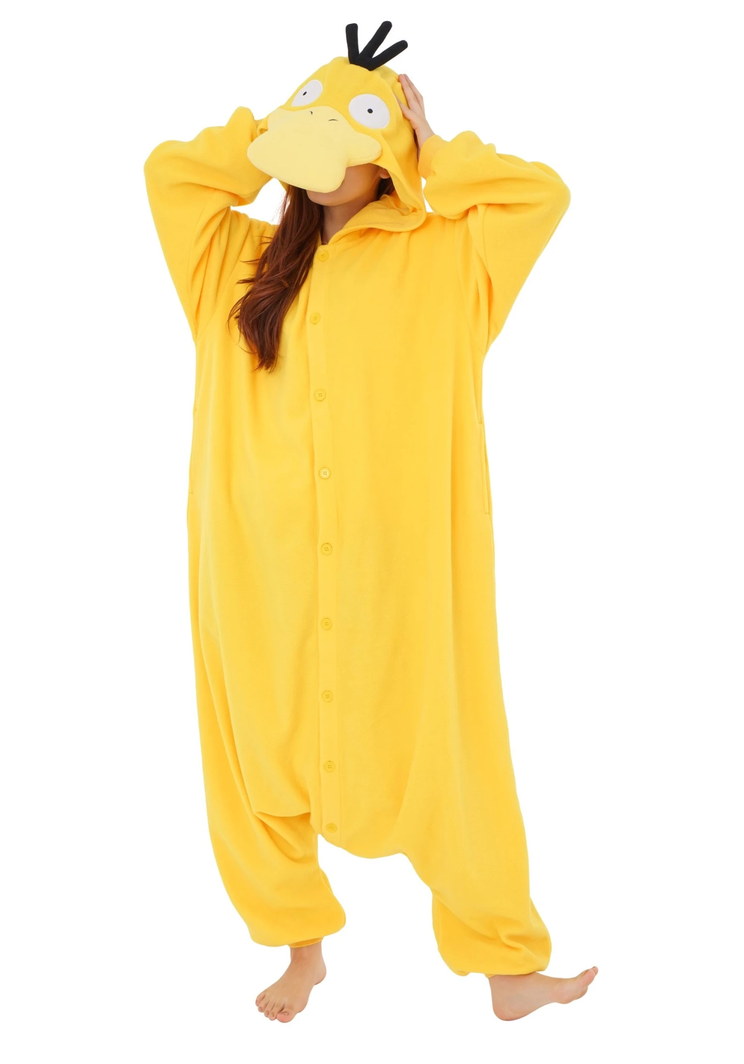 Plus Size Pokémon Psyduck Kigurumi For Adults 3 Plus Size Pokémon Psyduck Kigurumi For Adults