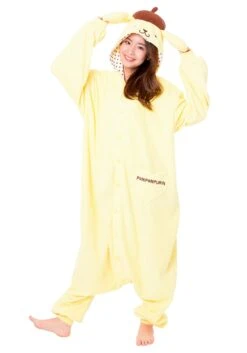 Sanrio Pompompurin Kigurumi Costume For Adults -Halloween Costumes pompompurin kigurumi alt 1