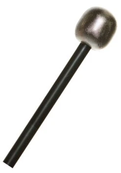 Popstar Silver Microphone Costume Prop