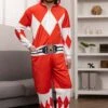 Adult Power Rangers Red Ranger Hooded Union Suit Costume 1 Adult Power Rangers Red Ranger Hooded Union Suit Costume -Halloween Costumes power rangers red ranger hooded union suit