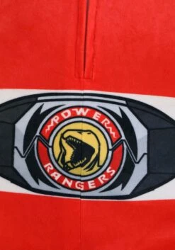 Adult Power Rangers Red Ranger Hooded Union Suit Costume -Halloween Costumes power rangers red ranger hooded union suit alt 3