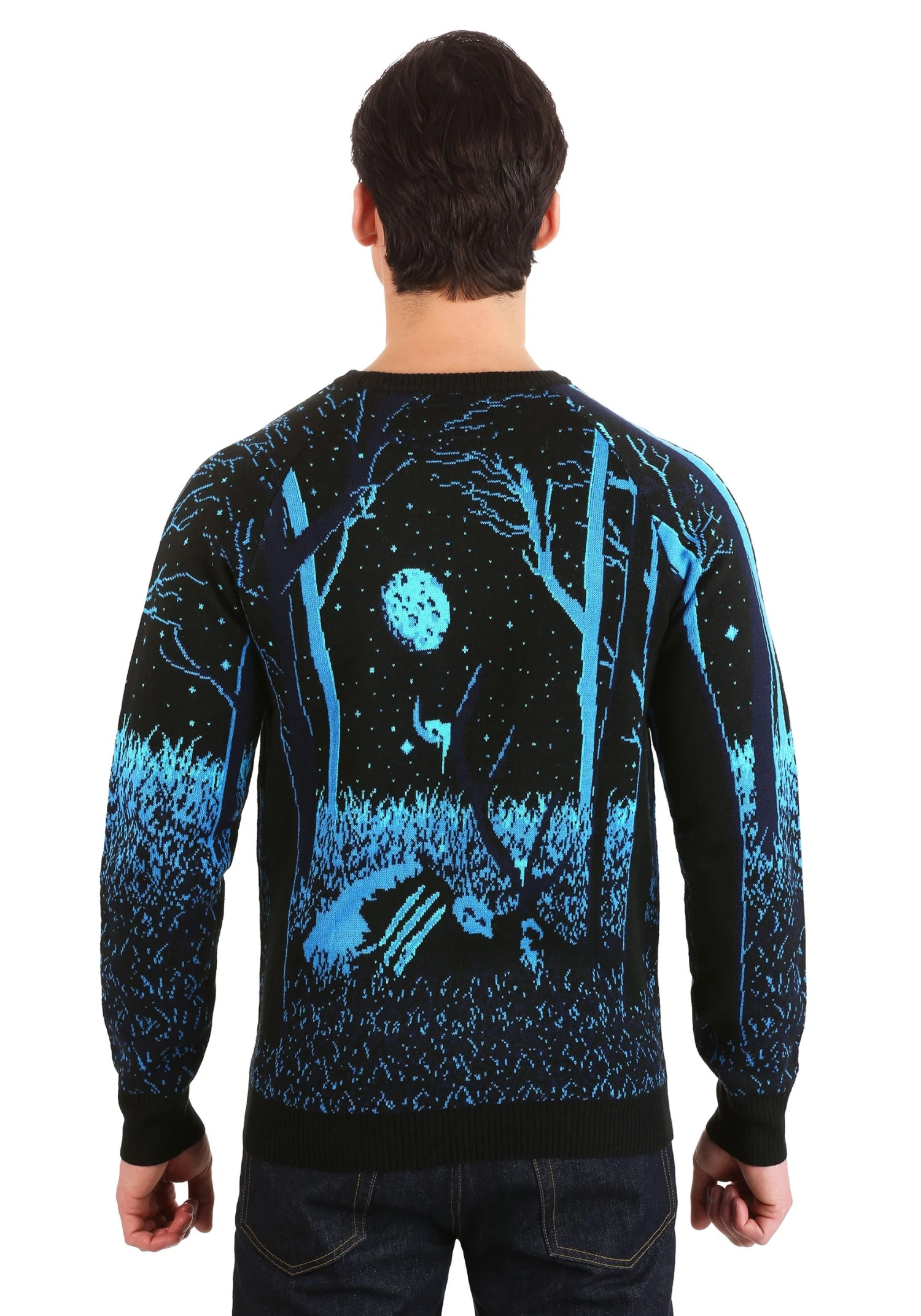 Prowling Werewolf Halloween Adult Sweater 8 Prowling Werewolf Halloween Adult Sweater - Image 6