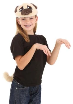 Pug Plush Headband & Tail Kit -Halloween Costumes pug plush headband tail kit alt 7
