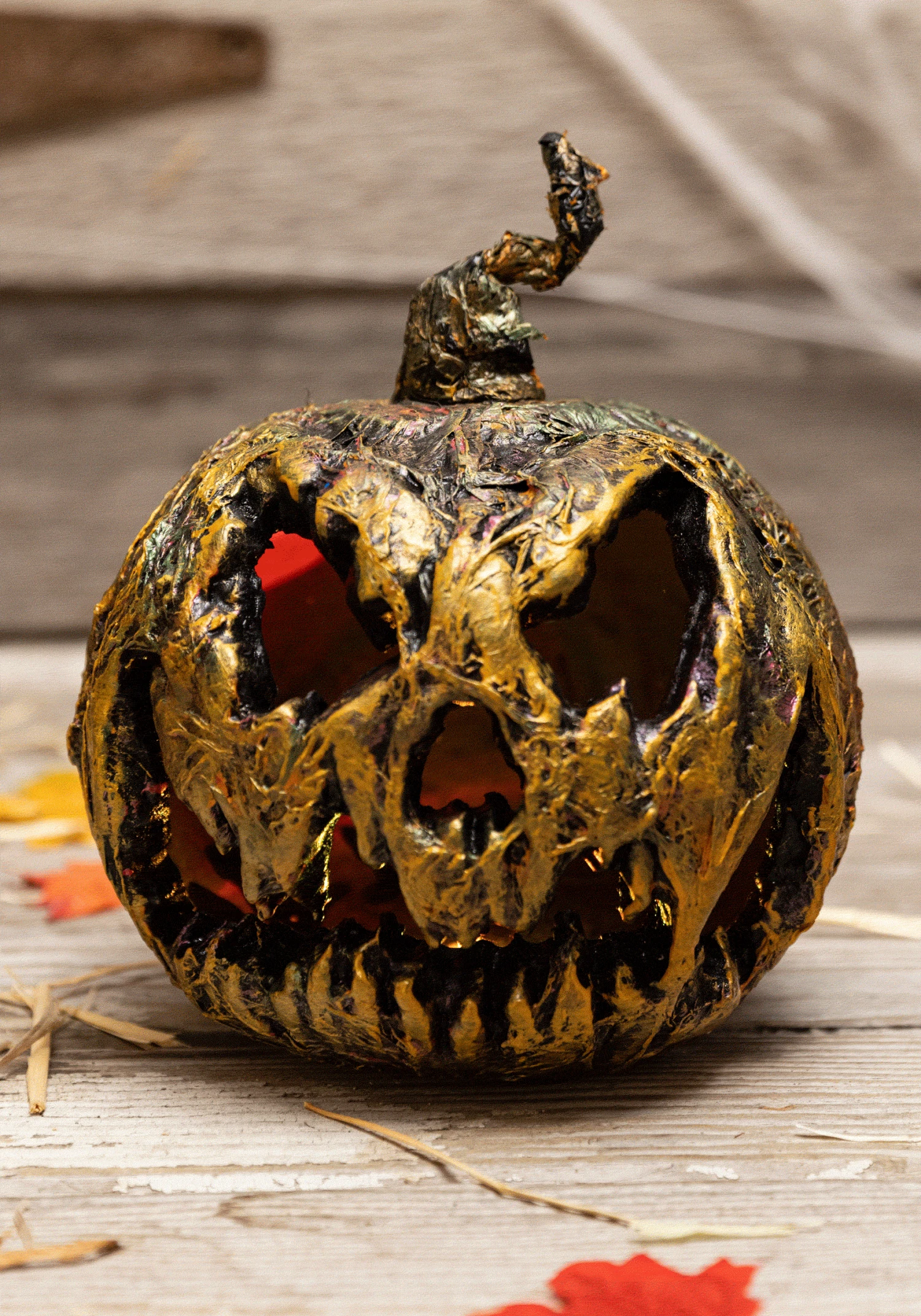 8.5-Inch Pumpkin With Color Change LED Lights Halloween Decoration 3 8.5-Inch Pumpkin With Color Change LED Lights Halloween Decoration